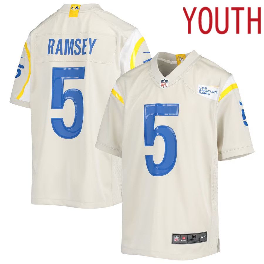 Youth Los Angeles Rams #5 Jalen Ramsey Nike Bone Game NFL Jersey